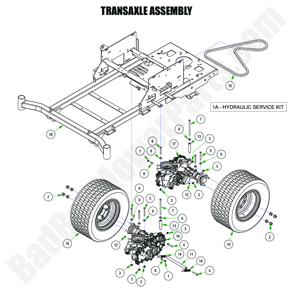 3633 - Bad Boy Mower Parts Lookup > 2024 > ZT Avenger > Transaxle Assembly
